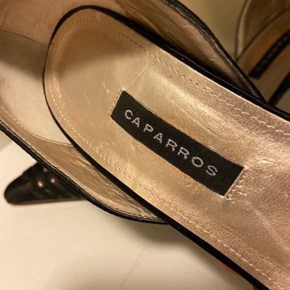 Caparros 3" satin black sequin pointy toe heels. Size 7.5 No box. - Picture 4 of 10